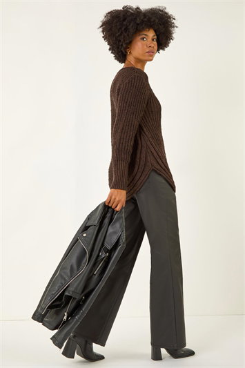 Curved Hem Stitch Knit Jumper 16047019