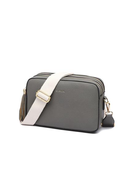 Grey Cross Body Camera Bag