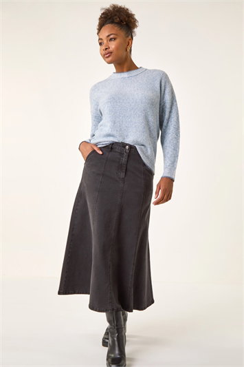 Blue Stitch Detail Soft Knit Jumper