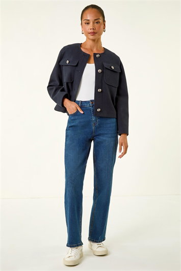 Petite Button Up Pocket Jacket 15040660