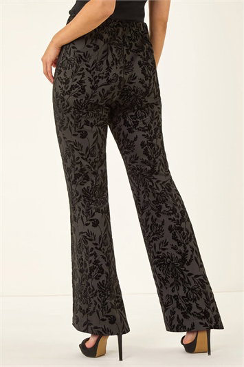 Dusk Floral Flocked Premium Stretch Trousers 18100008