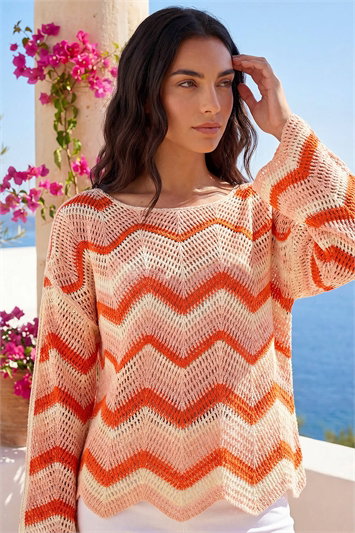 Abstract Stripe Crochet Knit 16337664