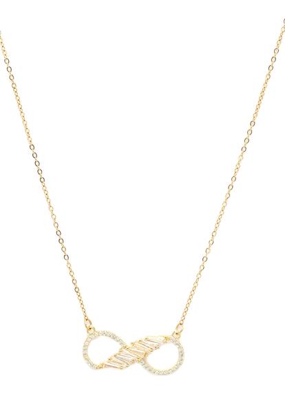 Metallic Golden Infinity Spark Necklace