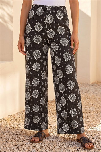 Petite Printed Texture Stretch Trouser 18107308
