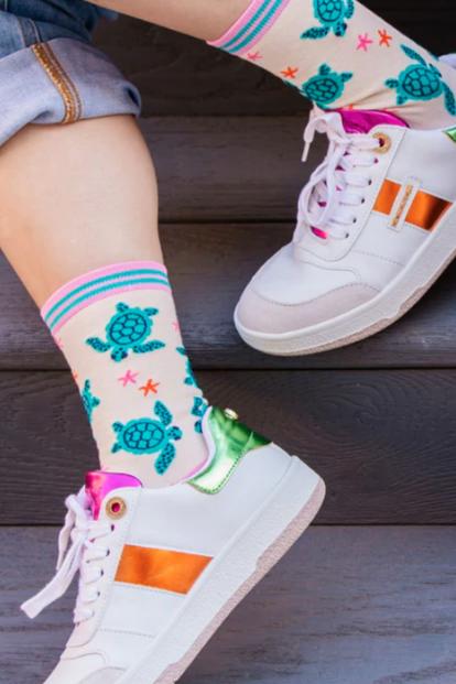 Sea Turtles Starfish Bamboo Socks M000029489