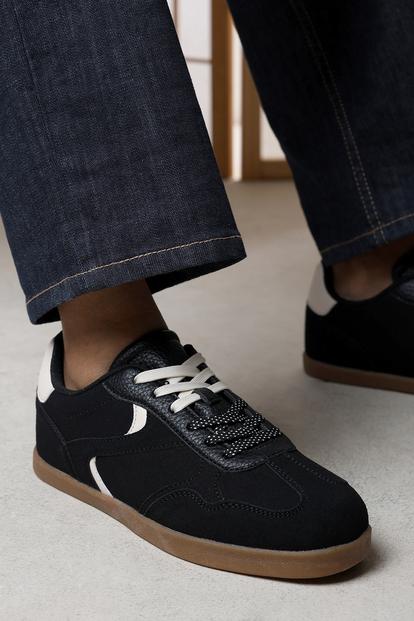 Black Anaiah Low Profile Side Panel Detailed Trainer