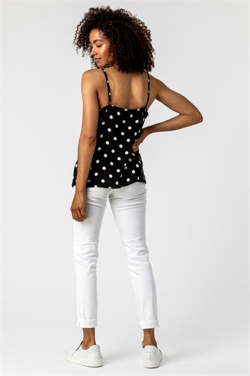 Frill Detail Spot Print Cami Top 20066008