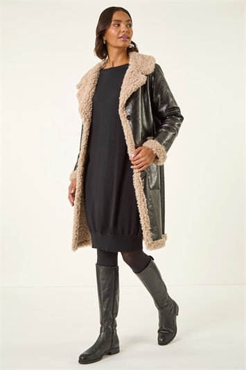 Faux Fur Textured Coat 12039608