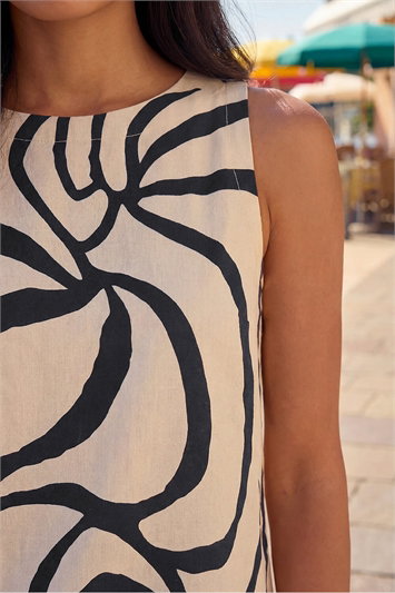 Mono Abstract Print Shell Top 20221738