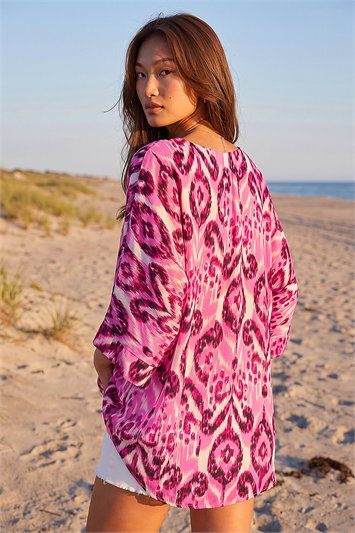Ikat Print Tunic Top 20199872