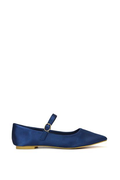 Black 'Aimee' Flat Mary Jane Ballerina Pumps