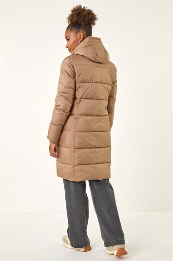 Longline Padded Hooded Coat 12040157