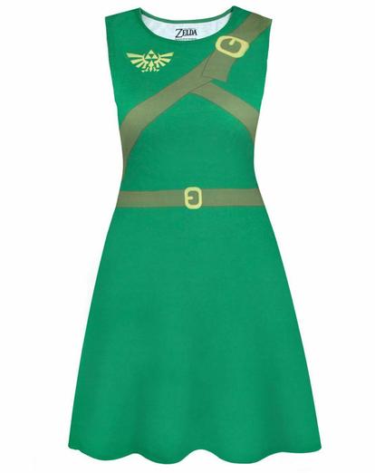 Green The Legend Of Zelda Classic Costume Dress