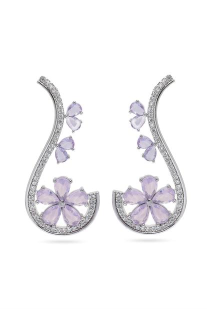 Purple Blooming Purple Earrings