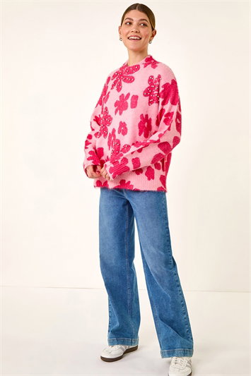 Floral Hotfix Knit Jumper 16225672