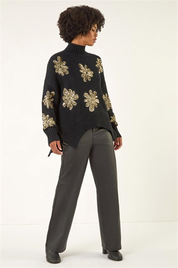 Floral Sequin Knit Jumper 16227908