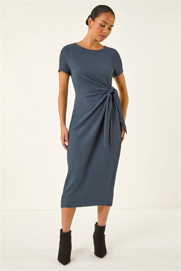 Petite Textured Tie Side Dress 14880536