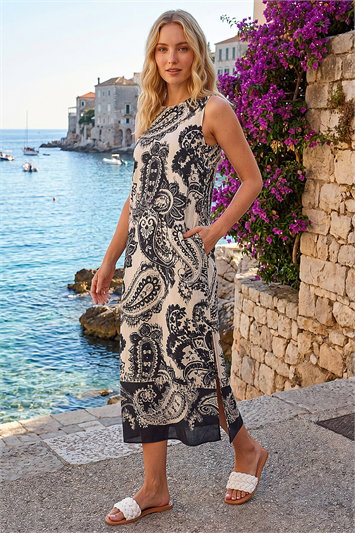 Paisley Print Midi Dress 14736208