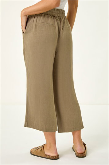 Petite Linen Blend Cropped Trouser 18096740