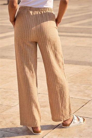 Petite Stripe Pull On Stretch Trouser 18090888