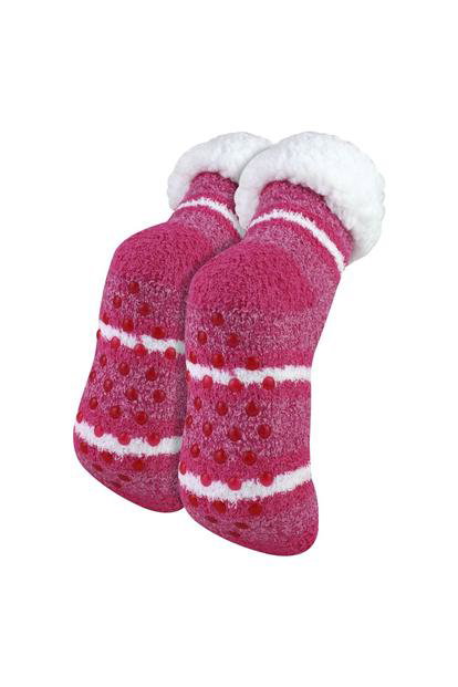 Pink Ladies Soft Fluffy Lounge Socks | Warm Cosy Home Slipper Socks