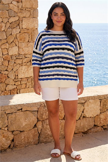 Curve Wave Stripe Jumper 16343909