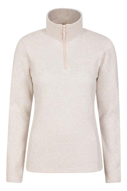 Red Idris Half Zip Fleece Top