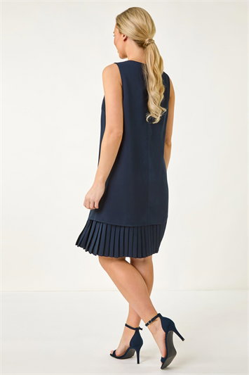 Petite Pleated Hem Shift Dress 14573260