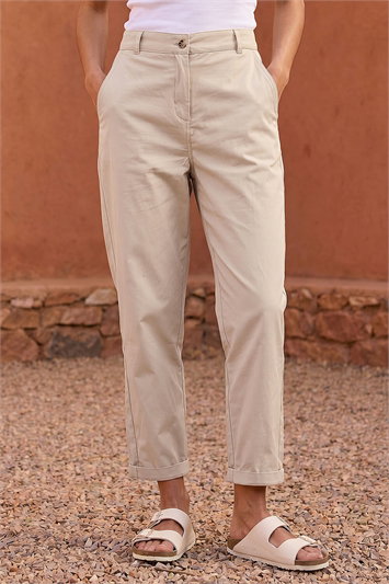 Petite Cotton Blend Stretch Chino Trousers 18059188