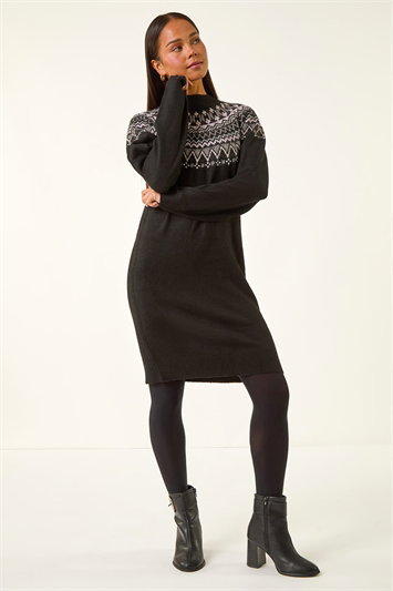 Petite Fairisle Knit Dress 14812408