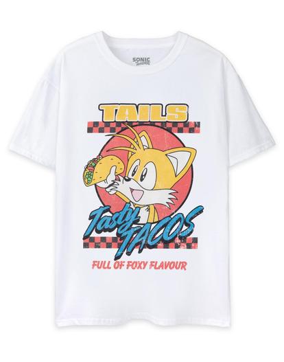 White Sonic The Hedgehog Tasty Tacos T-Shirt