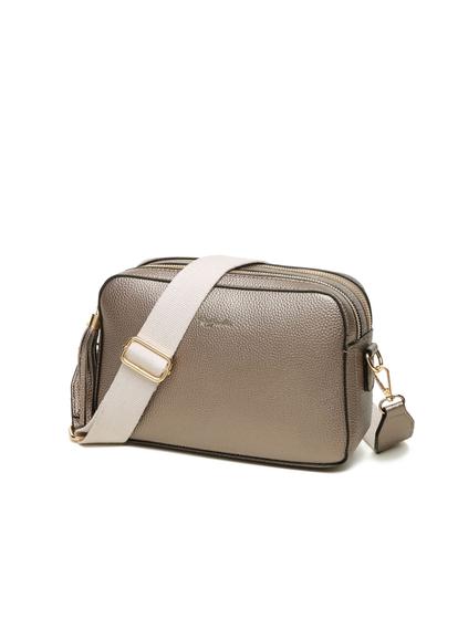 Metallic Cross Body Camera Bag