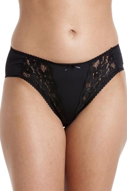 Black 3 Pack Sheer Floral Lace Mesh Briefs