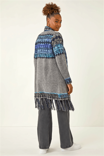 Jacquard Edge Knit Cardigan 16220936