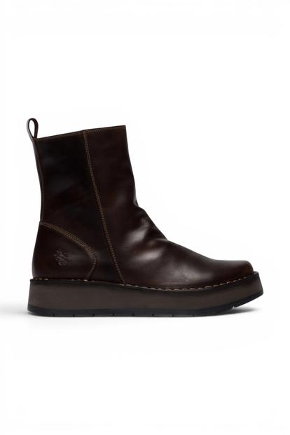 Brown Womens Zip Up Ankle Boots - Reno053fly