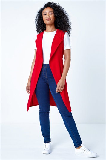 Petite Sleeveless Longline Jacket 15022478