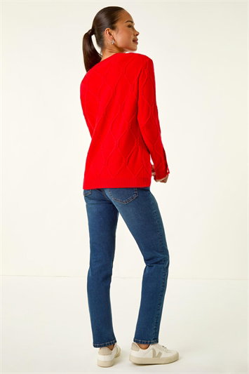 Petite Button Cuff Knit Jumper 16228878