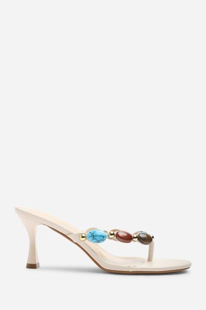 Black Electra Jewel Embellished Heeled Sandals