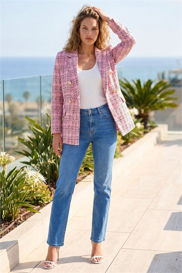 Double Breasted Boucle Jacket 15053572