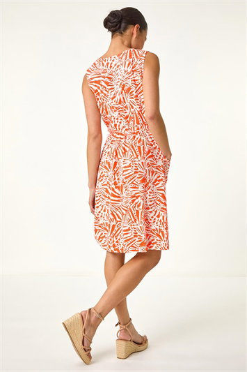 Petite Linen Blend Pocket Dress 14680822