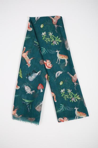 Multi Recycled Bottle Scarf - Woodland