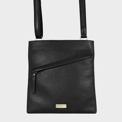 Pink 'Florence' Pebble Grain Leather Crossbody Sling Bag