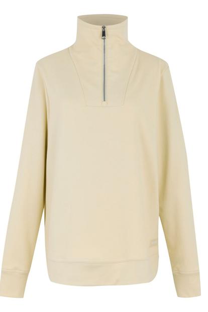 Pink Demmi Quarter Zip Fleece Top