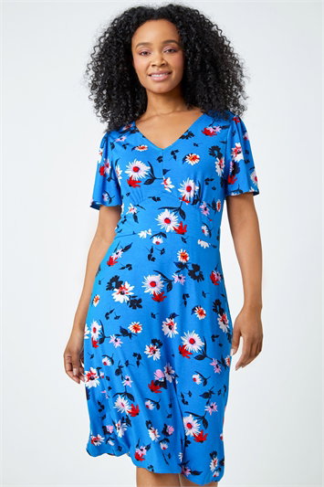 Petite Floral Print Stretch Dress 14413292