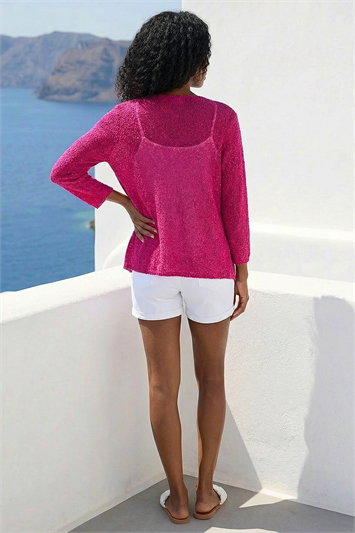 Textured Shimmer Knit Shrug 16341617