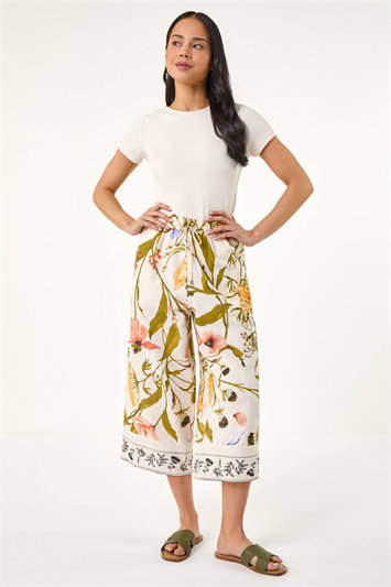 Petite Floral Cropped Trouser 18113238