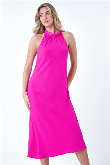 Dusk Woven Halter Neck Midi Dress 14522217