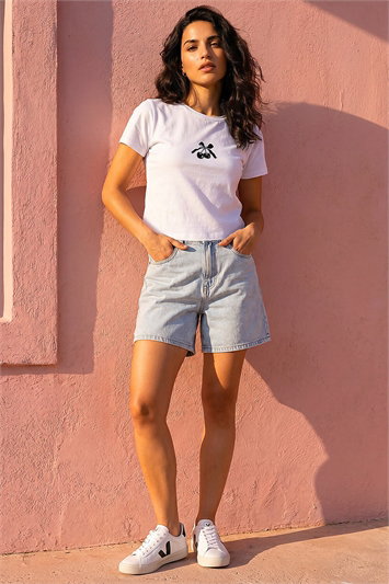 Dusk Cotton Cherry Stretch T-Shirt 19500638