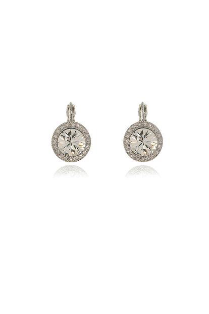 Metallic Cachet London Sosie Pavee Silver Earrings