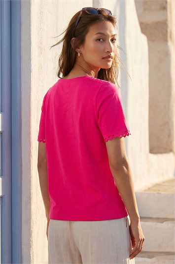 Cotton Ric Rac Detail T-Shirt 19413172